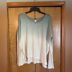Free People ombré long sleeve shirt small (oversized)